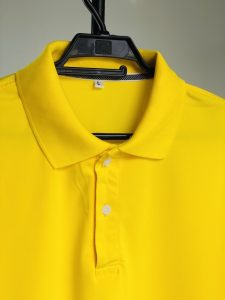 Áo thun cá sấu poly thái màu vàng