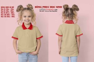 Áo thun cổ trụ học sinh