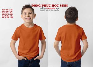 Áo thun cổ tròn đồng phục học sinh