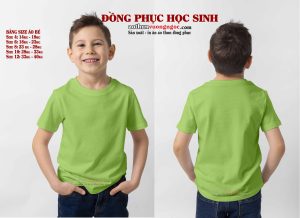Áo thun cổ tròn đồng phục học sinh