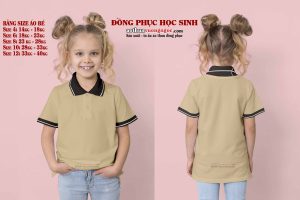 Áo thun cổ trụ học sinh