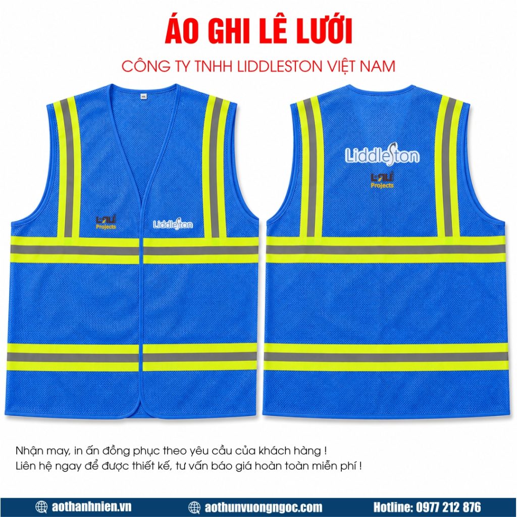 Áo ghi lê lưới phản quang PQ1 Áo ghi lê lưới phản quang PQ1
