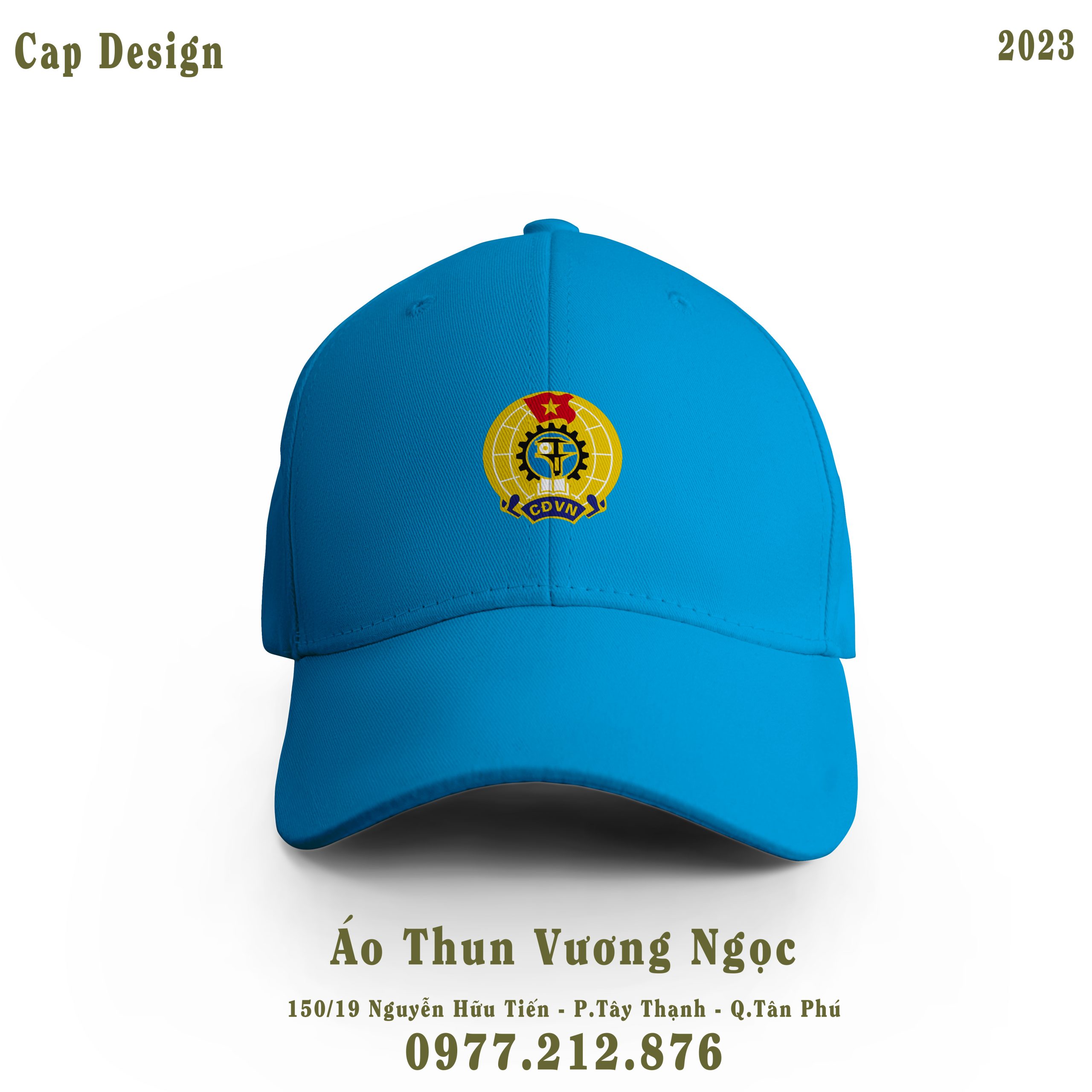 Nón mũ lưỡi trai công đoàn việt nam màu xanh