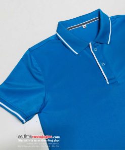 Áo Thun Polo màu xanh ya sọc trắng
