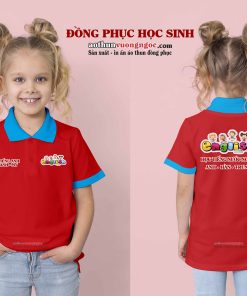 Áo thun cổ trụ học sinh anh ngữ
