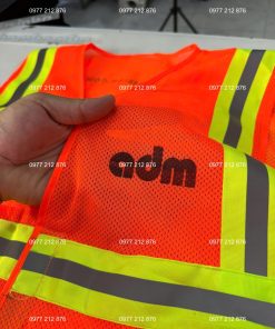 1 Mẫu áo ghi lê bảo hộ lao động phối sọc phản quang