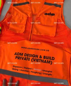 1 Mẫu áo ghi lê bảo hộ lao động phối sọc phản quang